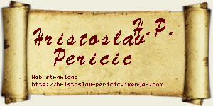 Hristoslav Peričić vizit kartica